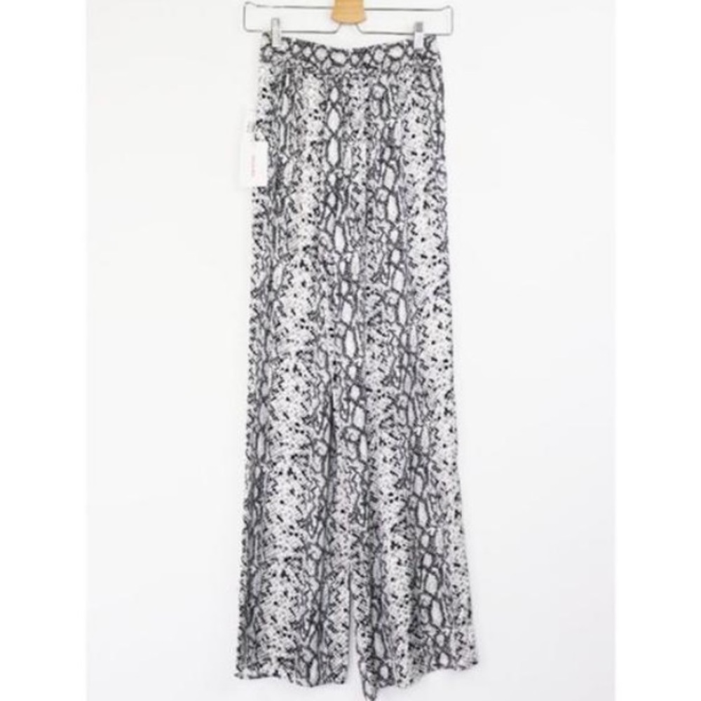 Good American Purely Python Print Wide Leg Pants